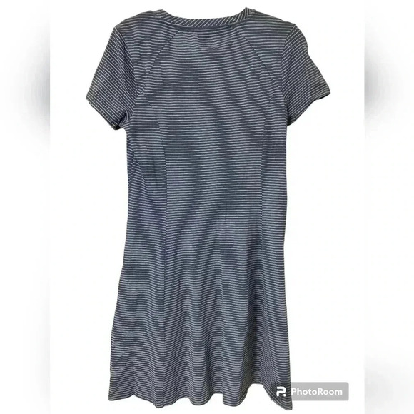 Toad&Co Marley blue striped A line minidress - Picture 3 of 4